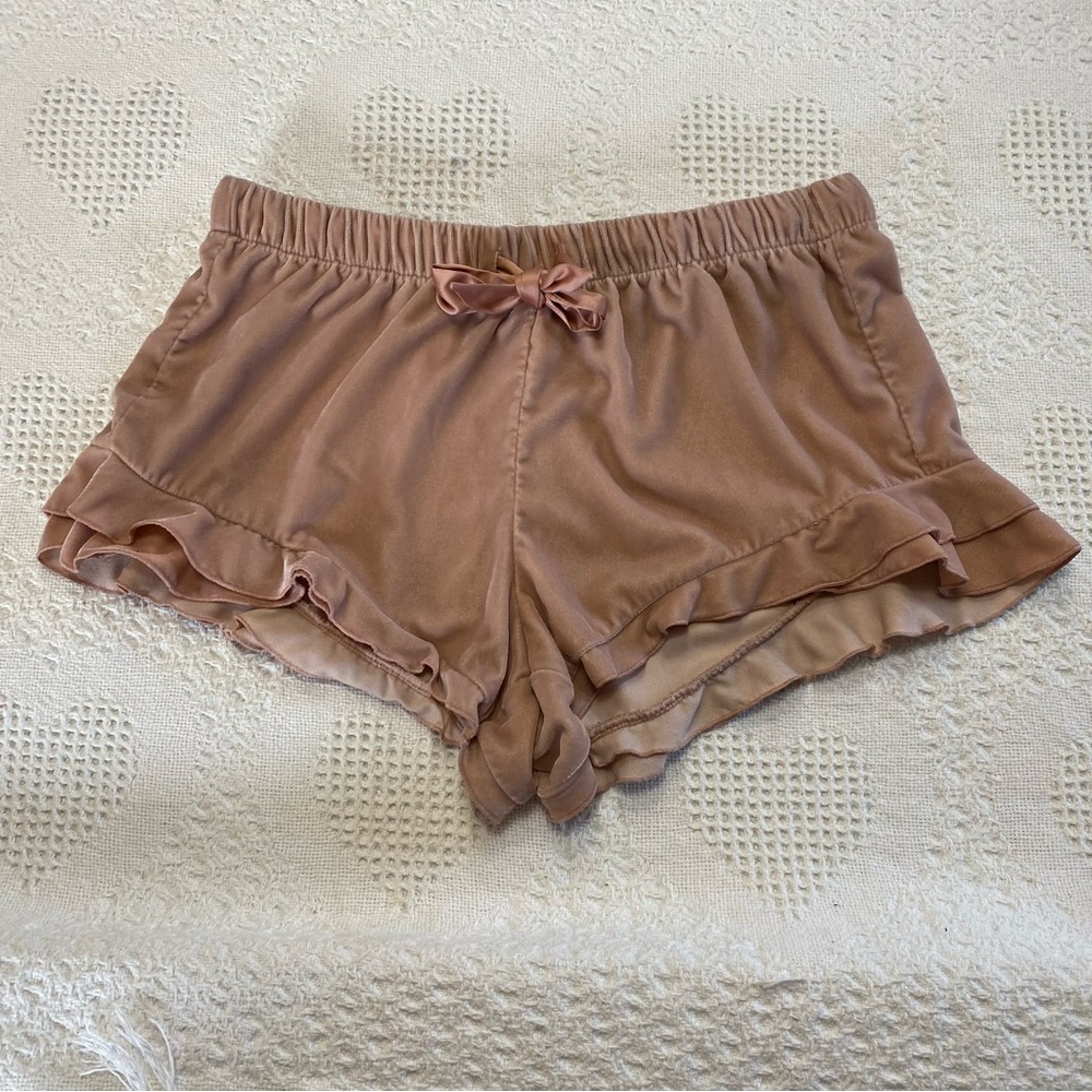 Victoria’s Secret Velour Ruffle Sleep Shorts (S)